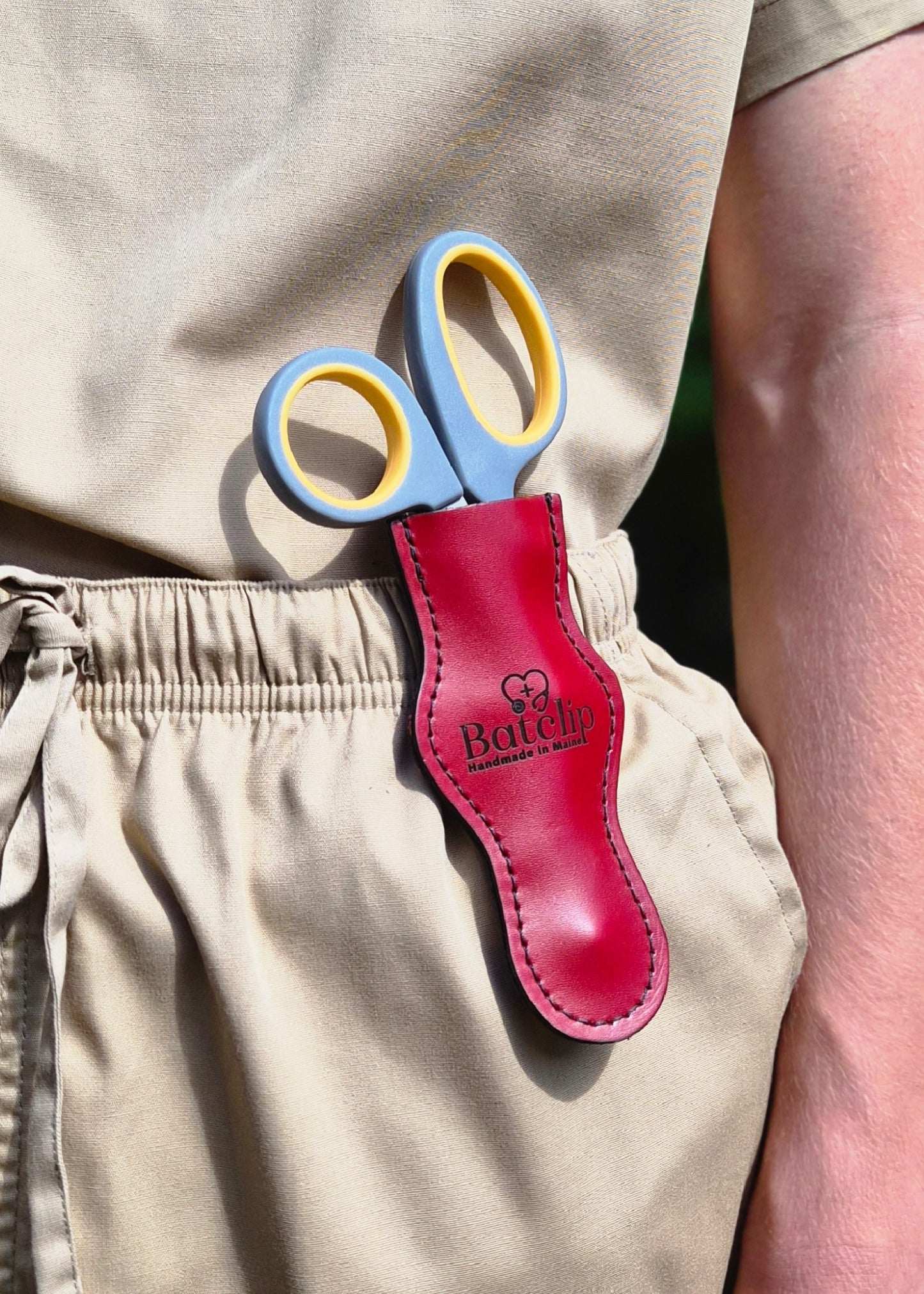 The Original Batclip Trauma Shears Holder - Red